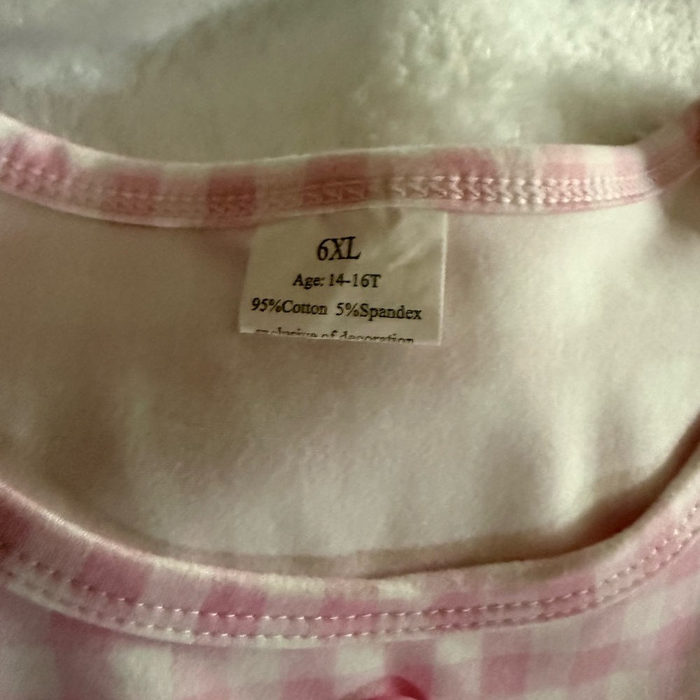 Boutique White Pink Red Roses Flowers Dots Gingham Ruffles Girls Dress 14/16 - Picture 4 of 9